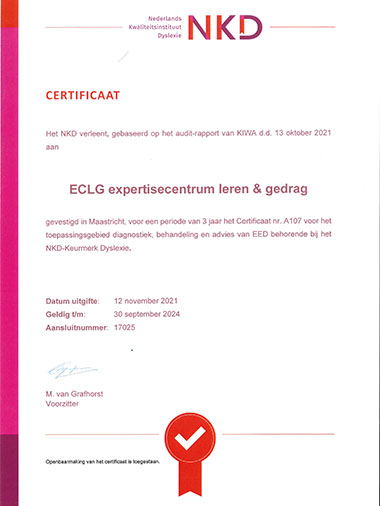 Certificaat NKD